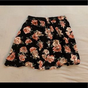 F21 floral skirt